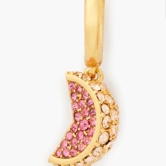 $68 Kate Spade Fruit Salad Pavé Grapefruit Huggie Earrings - Picture 5 of 7